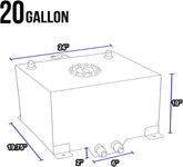 20 Gallon Aluminum Race Drift Fuel Cell cap Tank Level Sender Black